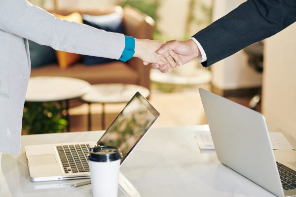 Handshake of business partners